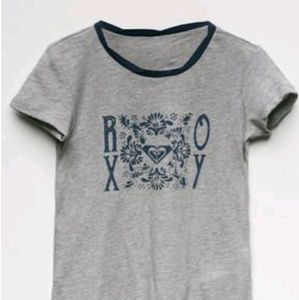 Youth, grey and navy blue Roxy tee shirt